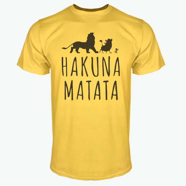 2018 Cotton T-Shirts HAKUNA MATATA Men's Big Size Sleeve Slim Fit Fashion