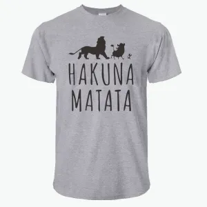 2018 Cotton T-Shirts HAKUNA MATATA Men's Big Size Sleeve Slim Fit Fashion
