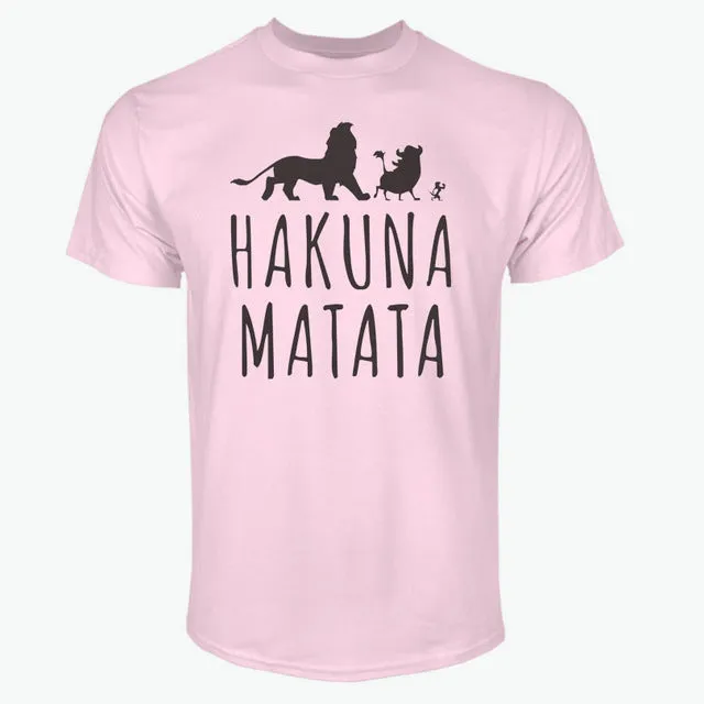 2018 Cotton T-Shirts HAKUNA MATATA Men's Big Size Sleeve Slim Fit Fashion