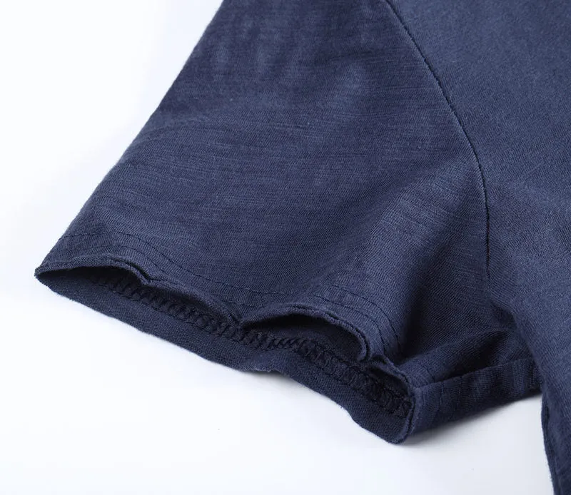 4 Pieces Men's V-neck Slim Fit T-shirts