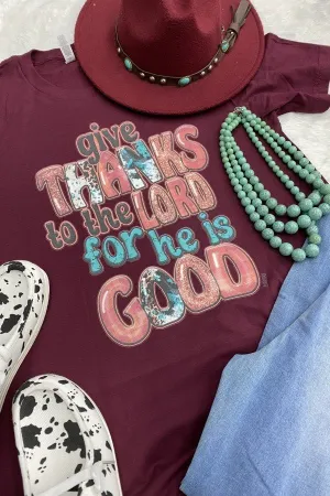 BC GIVE THANKS TO THE LORD - MAROON