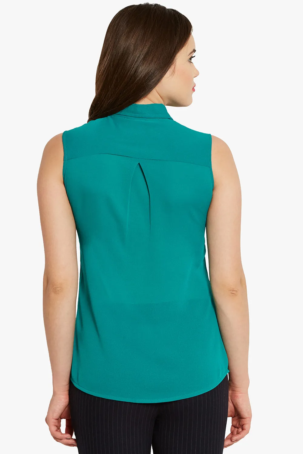 Blue Sleeveless Top