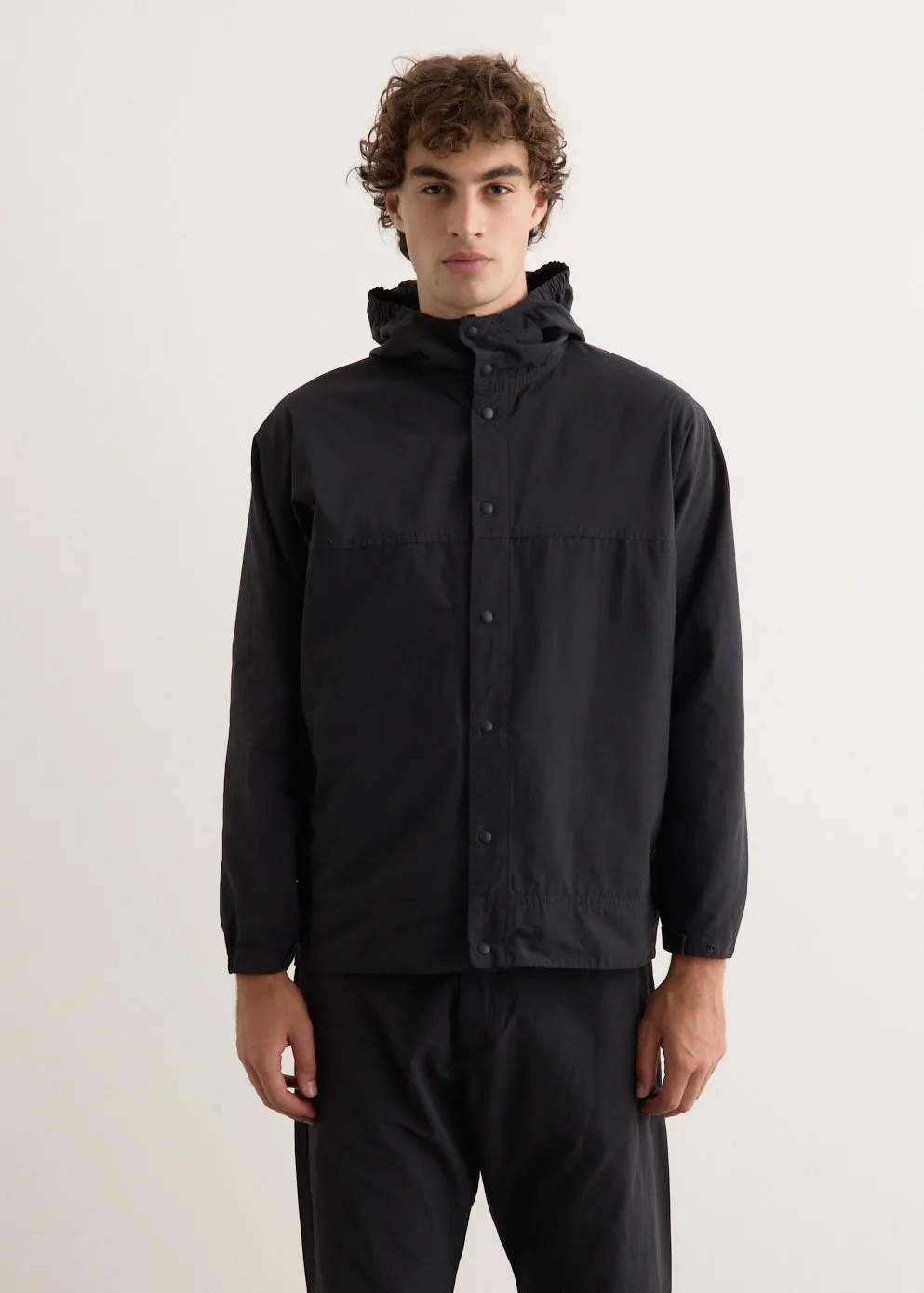 Cotton Nylon Short Parka
