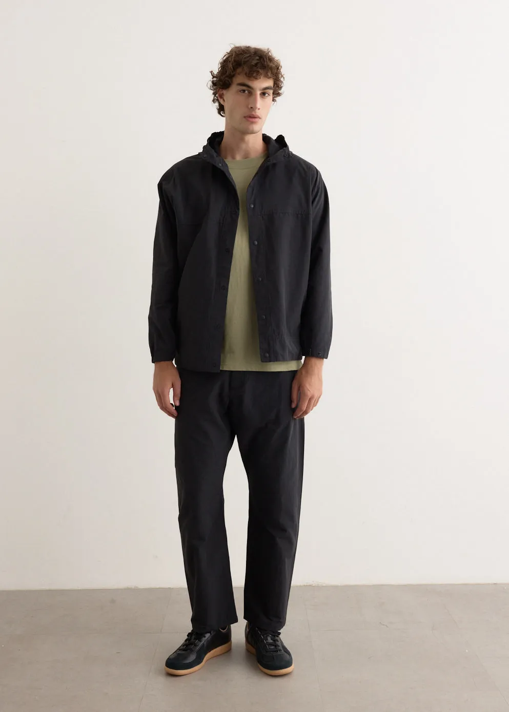 Cotton Nylon Short Parka