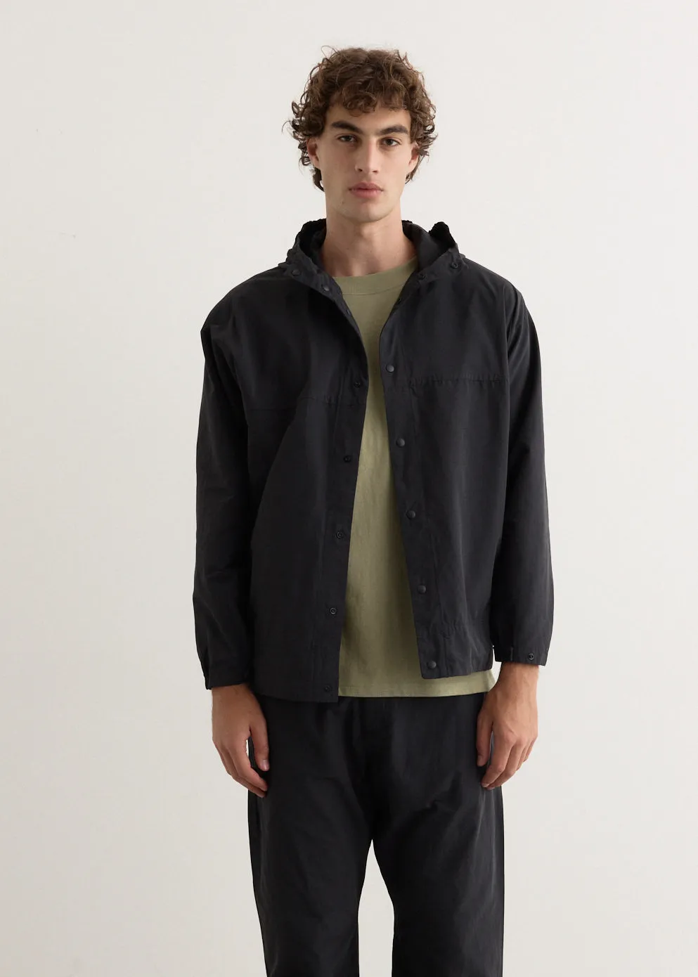 Cotton Nylon Short Parka