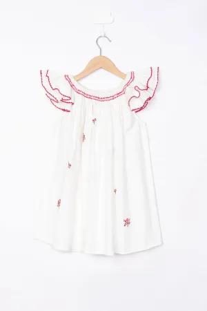 CREPE EMBROIDERY DRESS