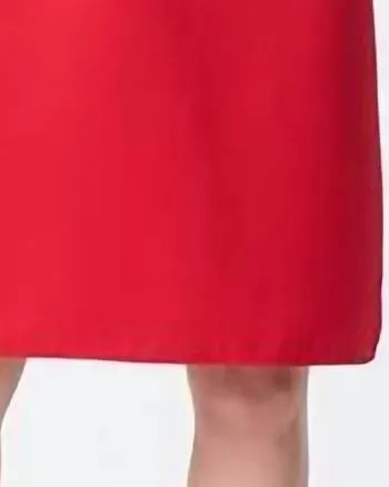 Draped Sleeve Shift Dress In Magma Red | Magma Red