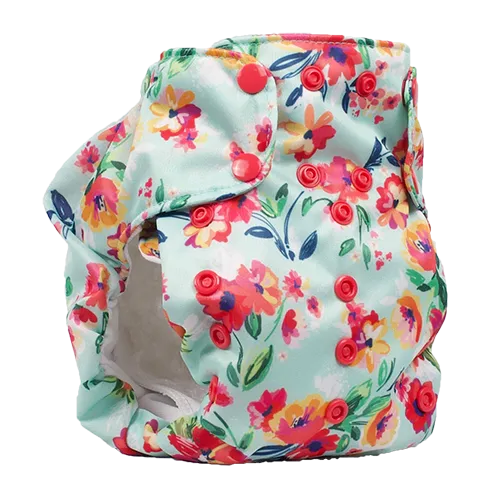 Dream Diaper 2.0 - Aqua Floral