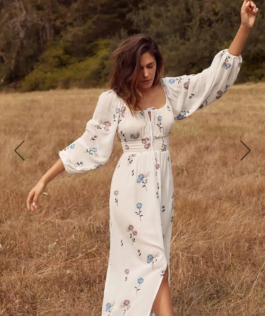 FashionSierra-Cotton  White  Maxi  Vintage  Floral Embroidery  Spring/Autumn  Robe  Long Sleeve  Casual Boho Dress
