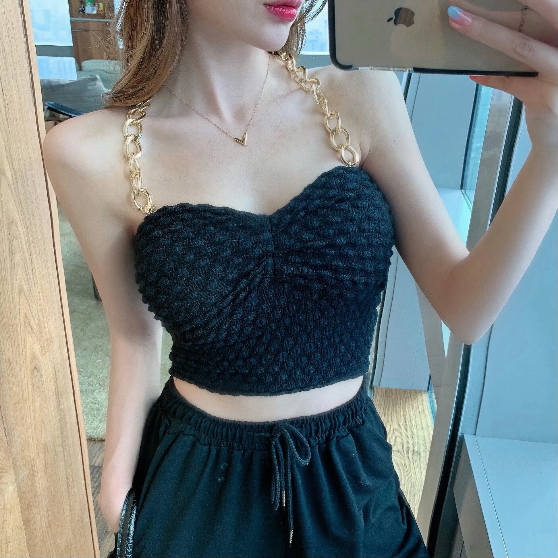 Hazel lace cropped Bustier Tops