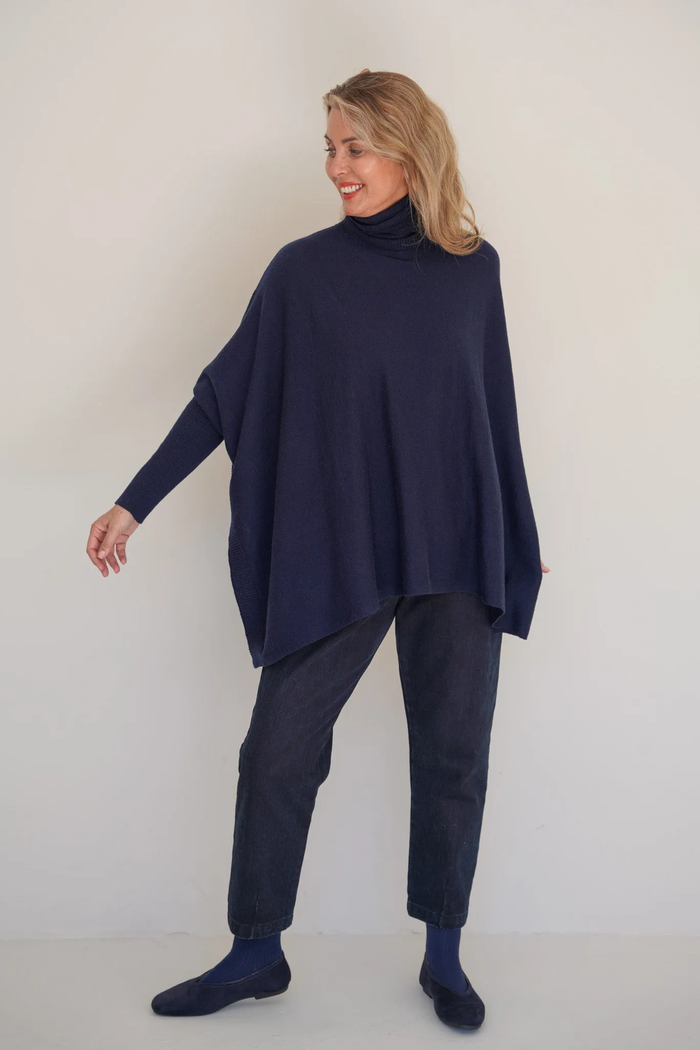 Ink Short Poncho