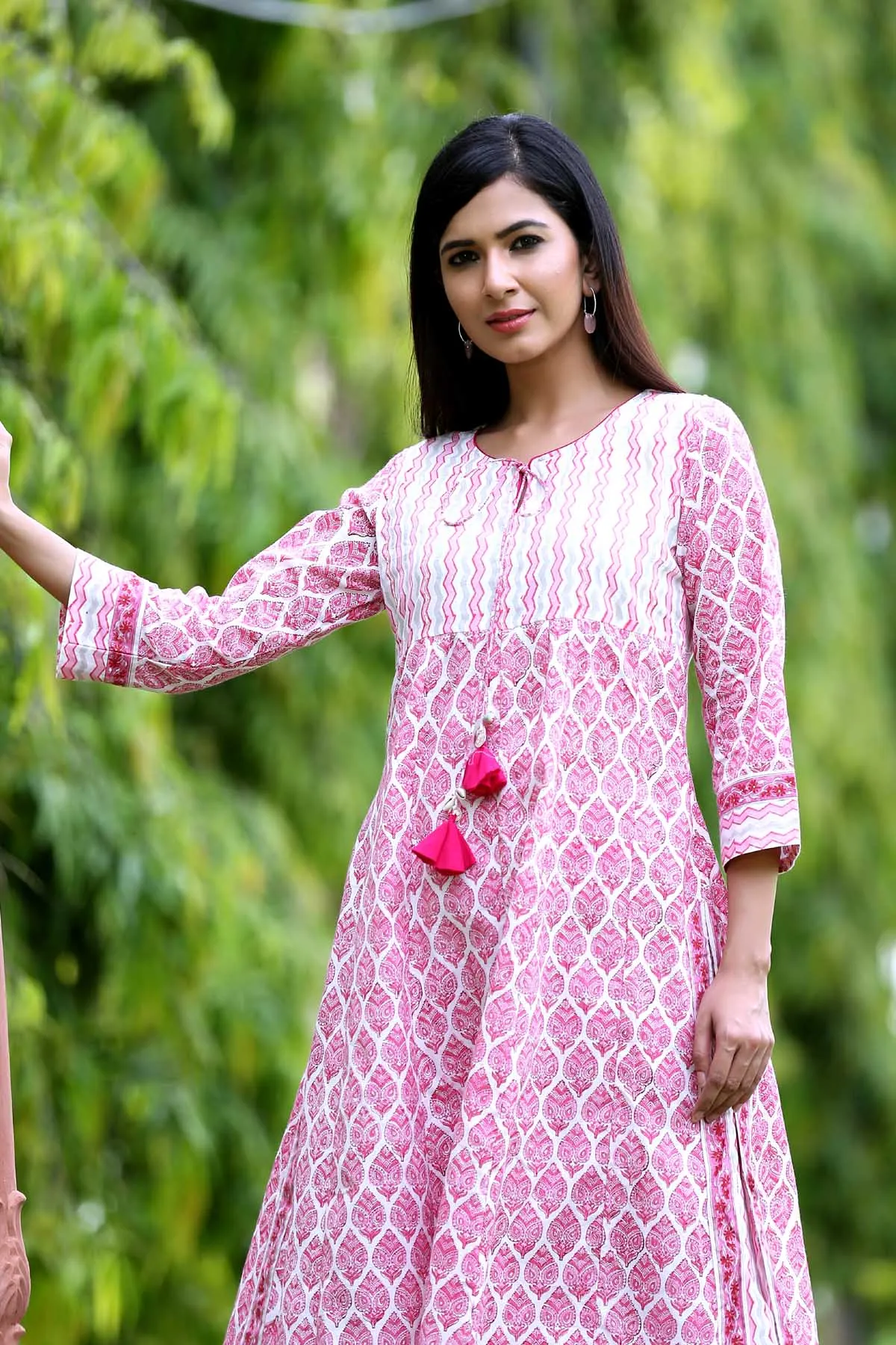 Kalidaar Kurta/pant set in pink