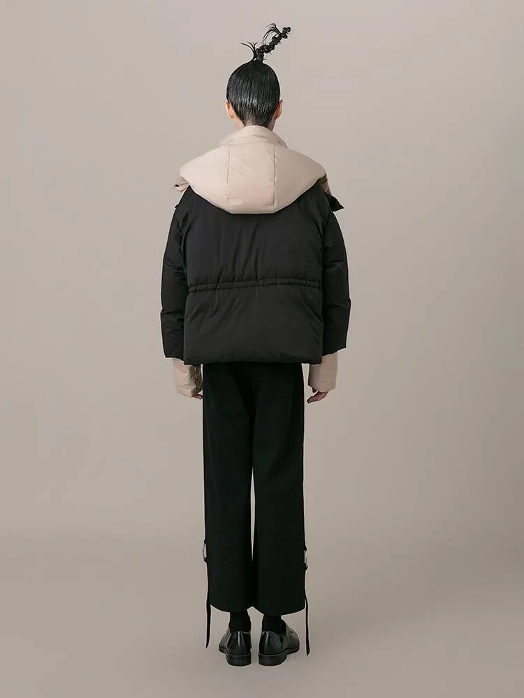 Layered Color Block Puffer Jacket