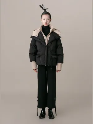 Layered Color Block Puffer Jacket