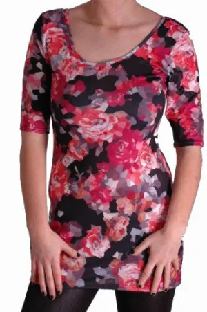Lyon Scoop Neck Printted Tops