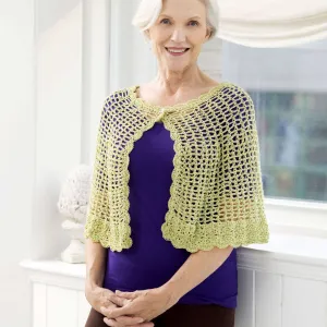 Red Heart Lacy Crochet Capelet