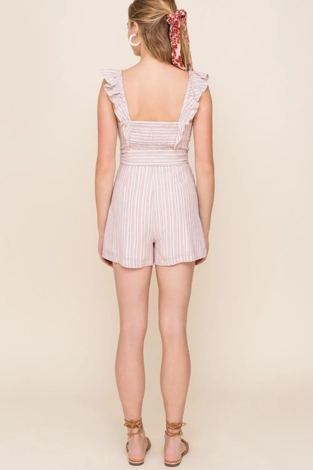 Ruffle Mini Stripe Romper