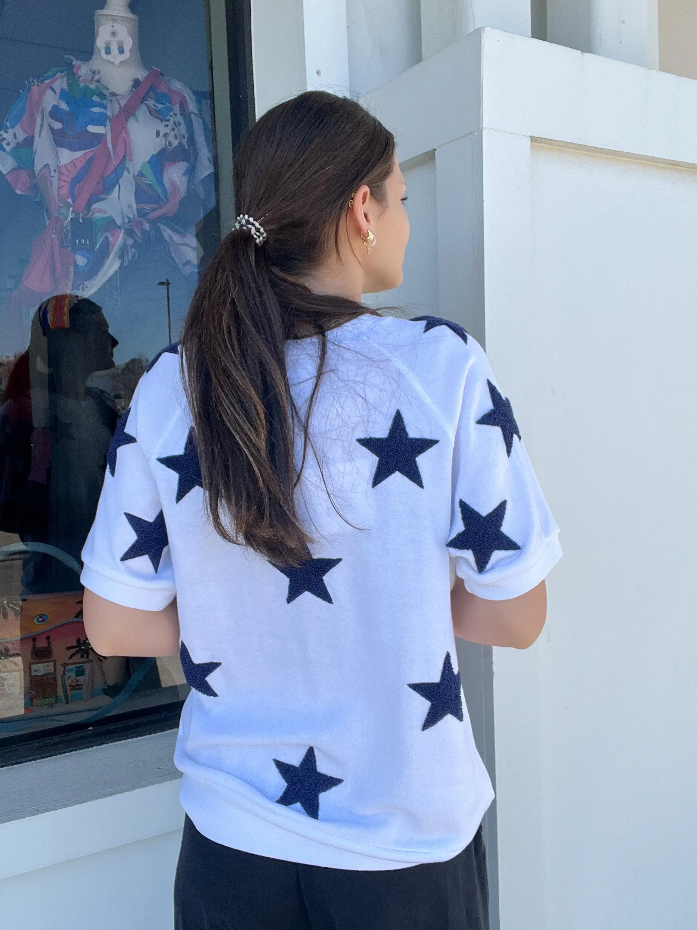 Shiraleah Stars Short Sleeve Sweatshirt