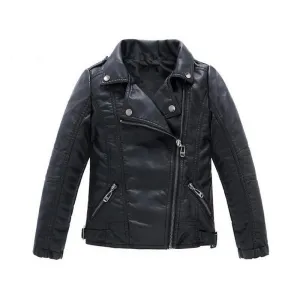 Side Zip Leather Jacket