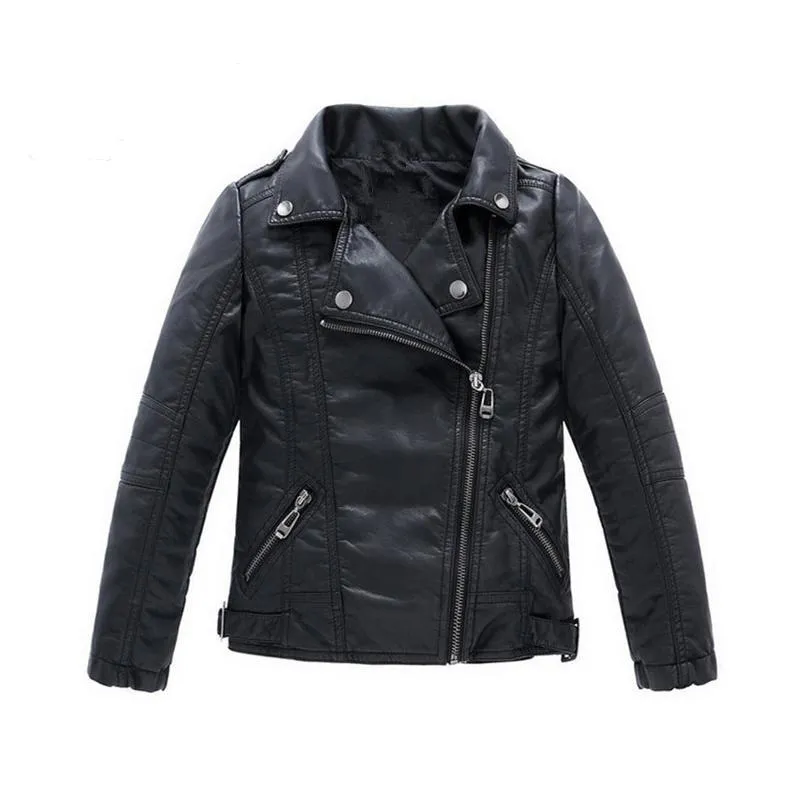 Side Zip Leather Jacket