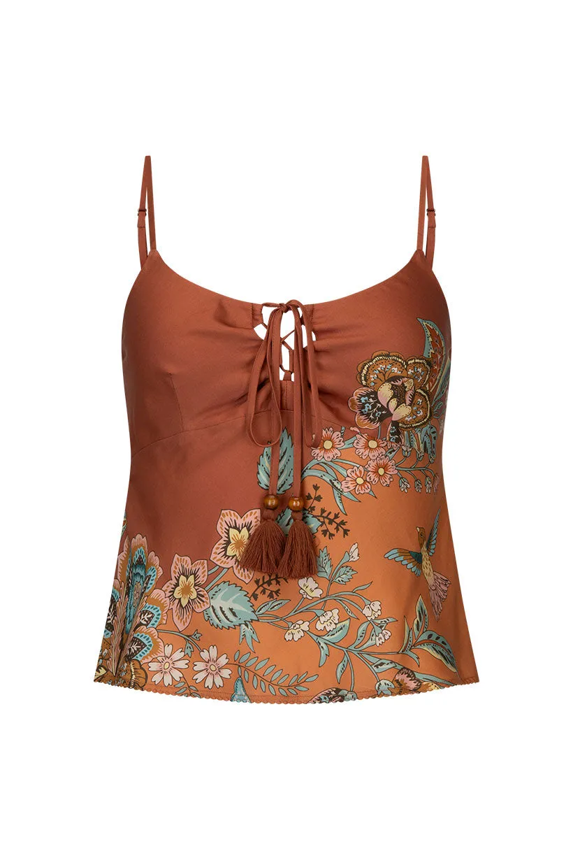 Spell - Mojave Lily Lace Up Cami - Amber