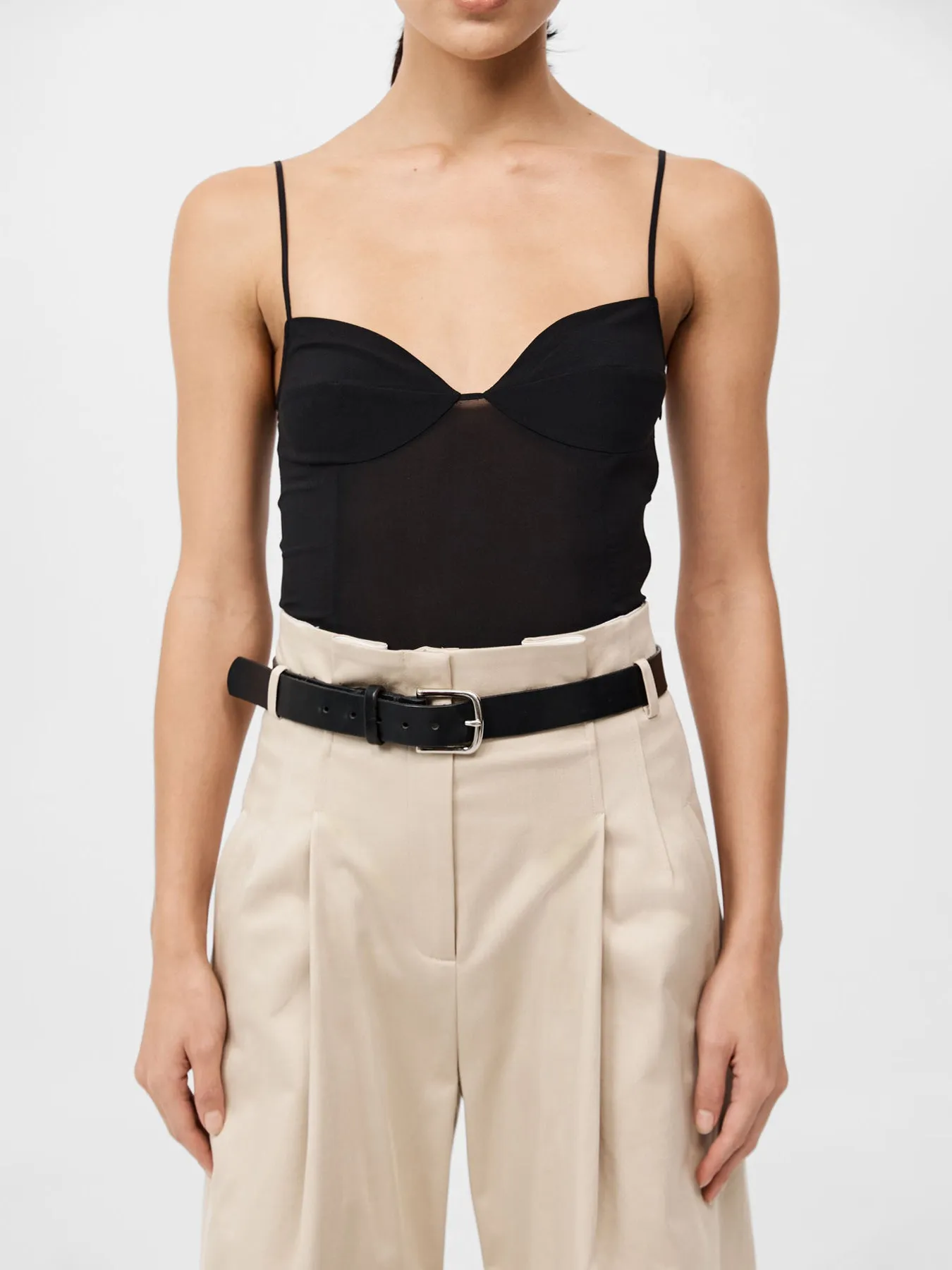 St. Agni Silk Cami Black