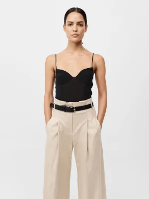 St. Agni Silk Cami Black