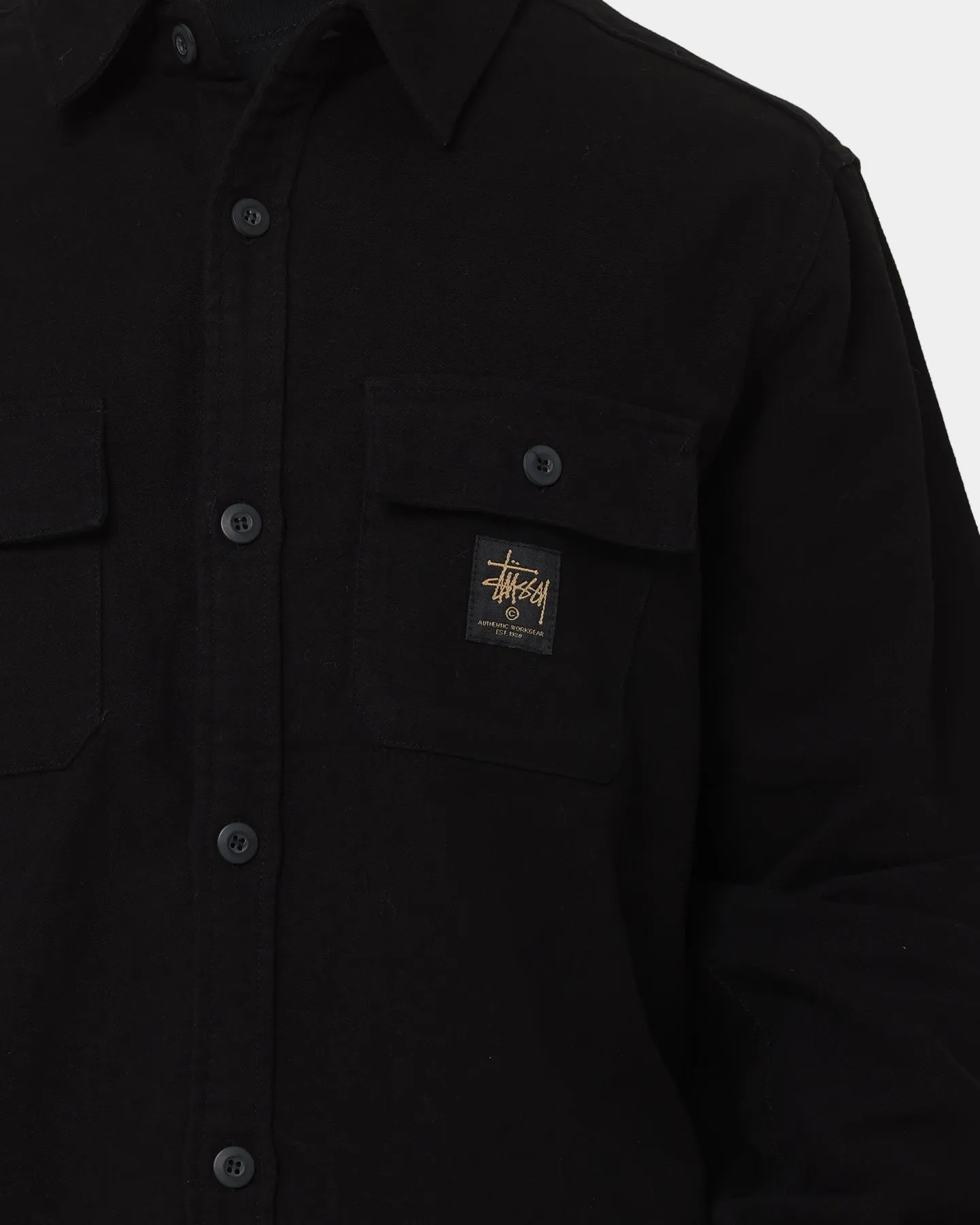 Stussy Workwear Long Sleeve Shirt Black