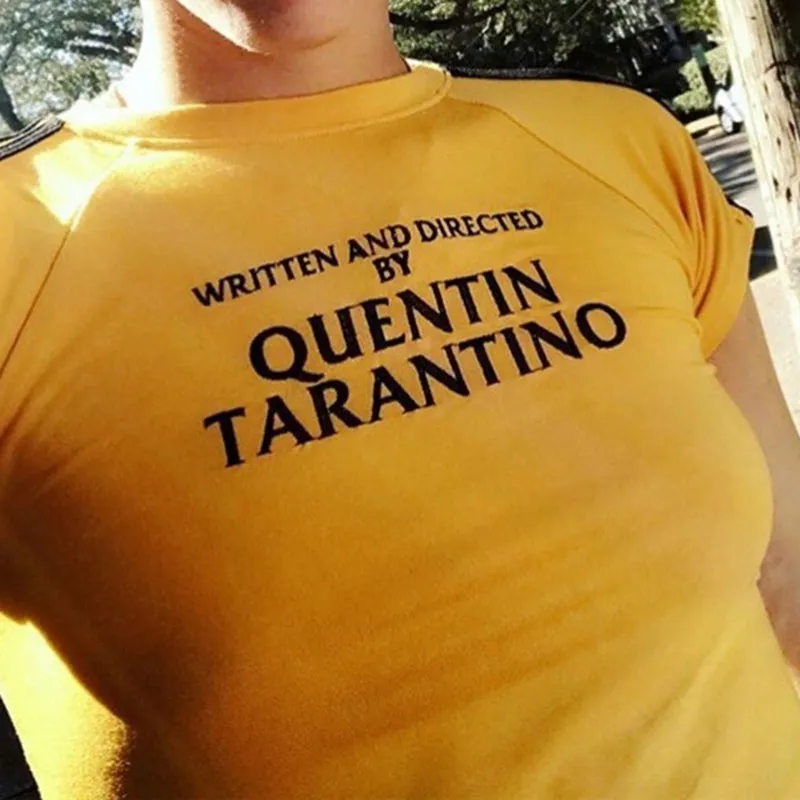 VenusFox Written And Directed Quentin Tarantino Yellow T Shirt