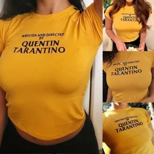 VenusFox Written And Directed Quentin Tarantino Yellow T Shirt